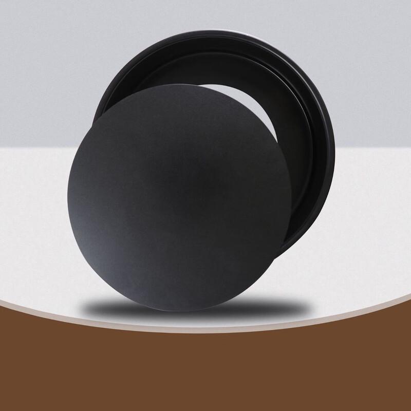 ZISIZ Bright Black Round Pizza & Baking Pan Set