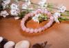 Delicate Pink Rose Quartz Bead Bracelet, Unisex Gemstone Bracelet, Elegant Natural Gemstone, Pink Rose Quartz for Everyday Wear