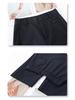 Women's Khaki High Waist Wide Leg Cropped Pants - Spring/Autumn 2025 Casual Slimming Trousers