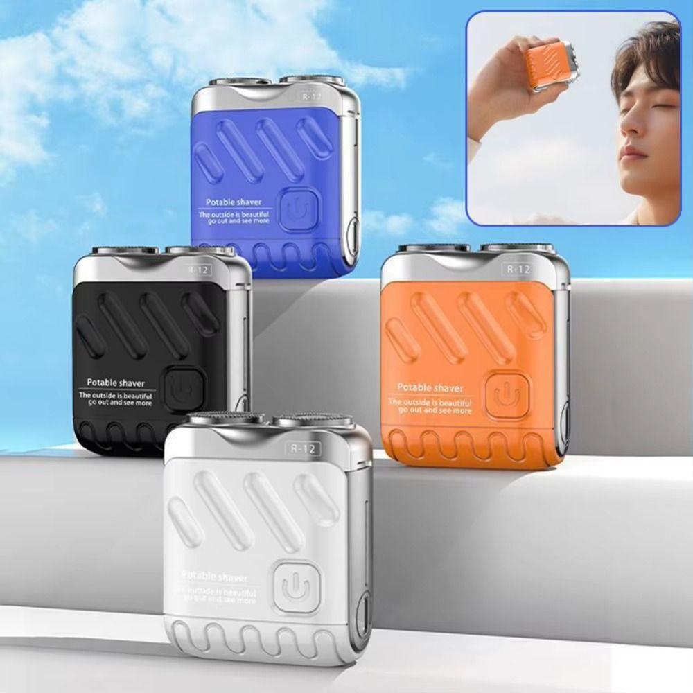 Magnetic Portable Rotary Razor Double Head Beard Trimmer Smooth Men's Electric Shaver Gifts