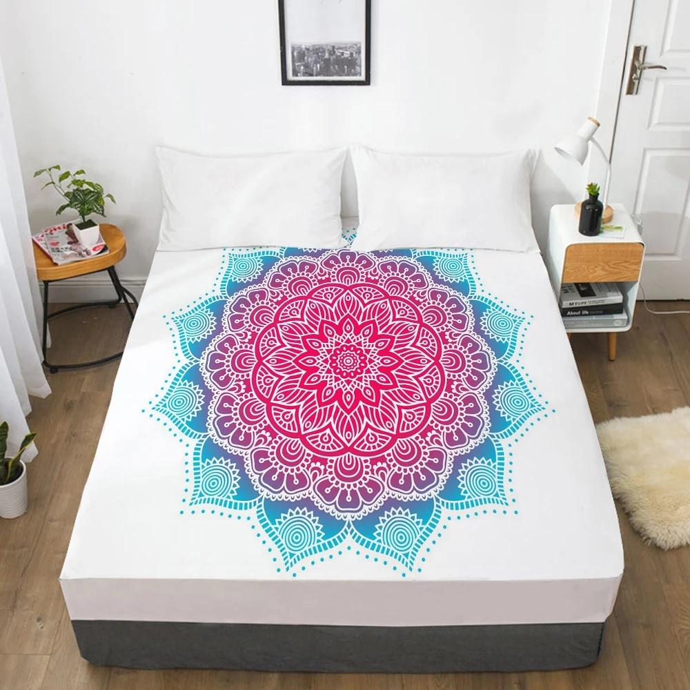 Простыни на заказ, наматрасник с резинкой, 3D простыня, постельное белье 135x200, 90x200, простыня, постельное белье, богемный слон