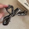 Sweet Metal Bow Ribbon Clip, Anti Slip Shark Clip, Elegant Ponytail Clip, Fashionable Hair Accessory