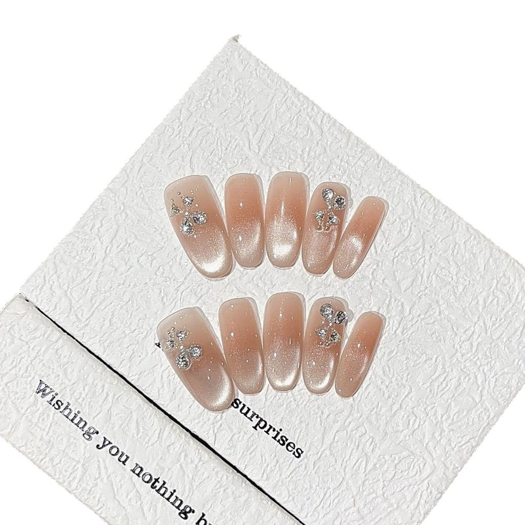 Luoxing Gentle Smudge Blush Daily White Style Glass Bead Cat Eye Butterfly Drilling Wear Armor