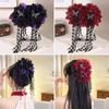 Feather Flower Pearls Hair Claw Cloth Hair Accessories Fashion Bow Hairgrips  for Girl