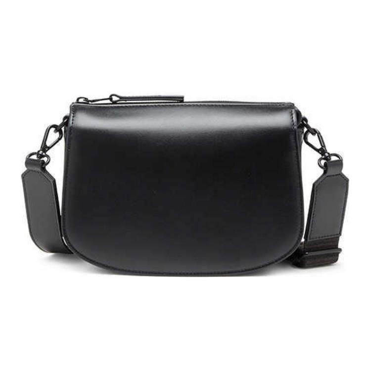 Diesel Detachable Adjustable Shoulder Strap Zipper Closure Leather Crossbody Shoulder Bag Medium Unisex bags Black X10223PR818-T8013
