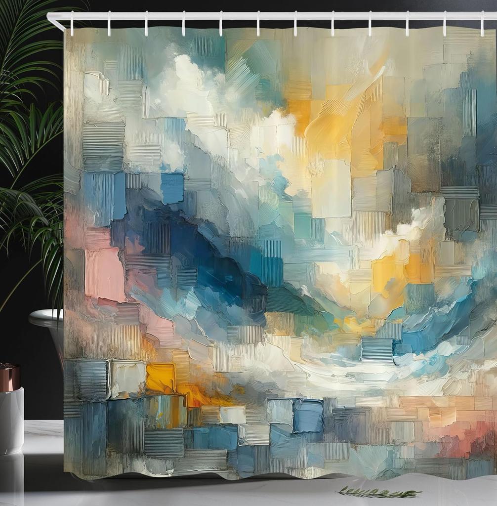 Oriental Atmosphere Warm Tone Mandala Gorgeous Life Tree Shower Curtain, Fabric Bathroom Decorative Shower Curtain With Hook