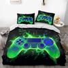Boys Gamer Bedding Set King Queen Pink Purple Gamer Duvet Cover Modern Gaming Polyester Comforter Cover Game Quilt Cover