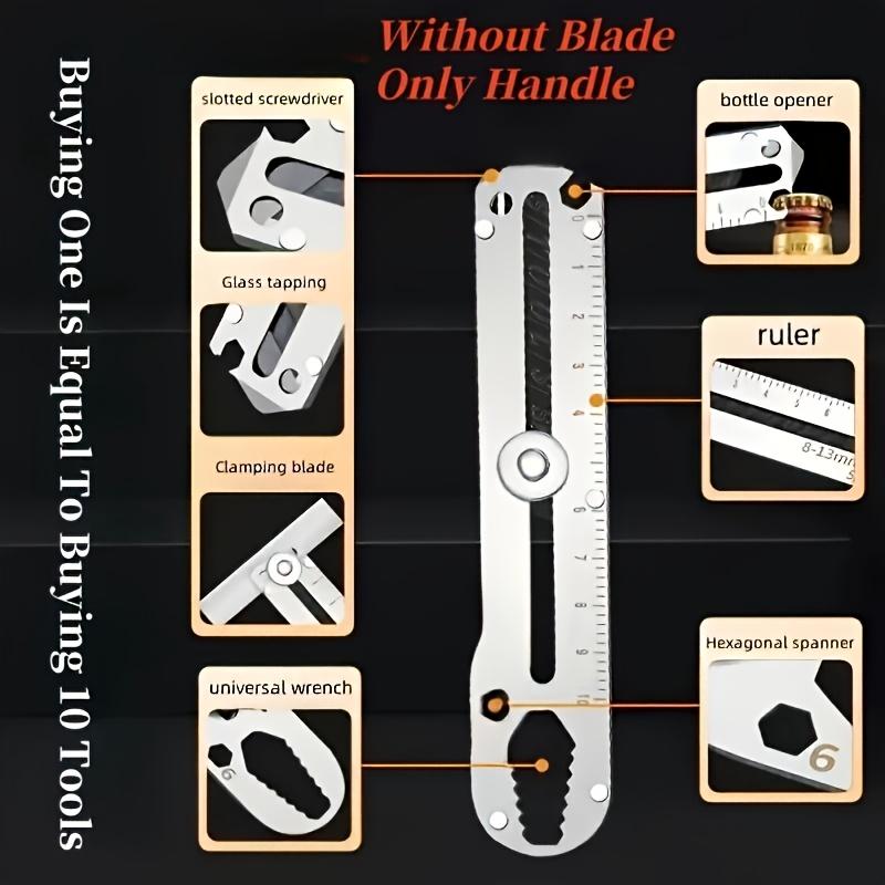 Durable Craftsmanship, Heavy-Duty Stainless Steel Utility Knife Handle, Non-Slip Grip, Foldable Art Knife Holder, Ideal for Wallpaper Cutting