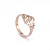 Cazador Vintage Flower Filigree Ring Women Gold Color Stainless Steel Finger Rings Jewelry Anniversary Birthday Mother Gift