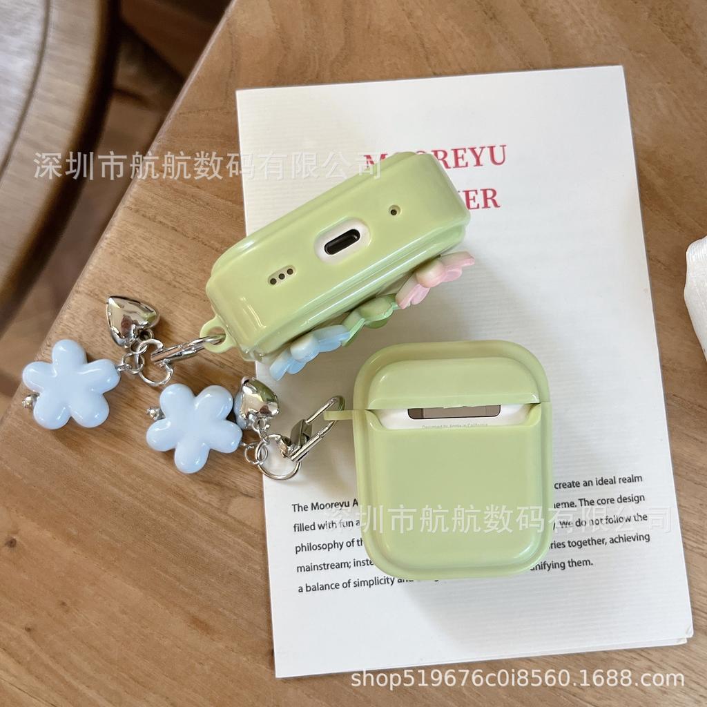 Маленький свежий трехмерный цветной цветок Чехол для AirPods 1 apple беспроводные наушники pro1 bluetooth чехол pro1