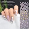Trendy 3D Nail Art Stickers: Gold & Silver Stars, Black & White Five-Pointed Stars