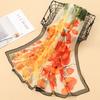 Georgette Floral Printed Shawl Chiffon Silk Scarf Lightweight Neck Scarf Summer Neck Sun Protection Silk Scarf Shawl 160*50cm
