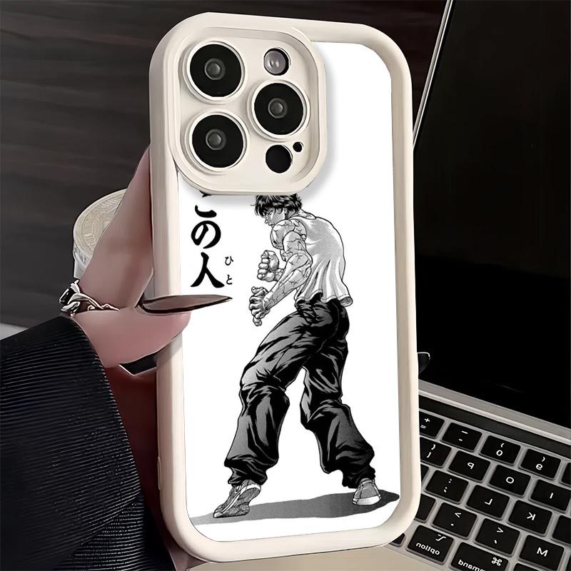 Чехол для телефона iPhone 17 Air 16E 15 16 Pro Max Аниме-чехол Baki the Grappler 14 Plus 13 12 Mini Мягкий силиконовый чехол Fundas