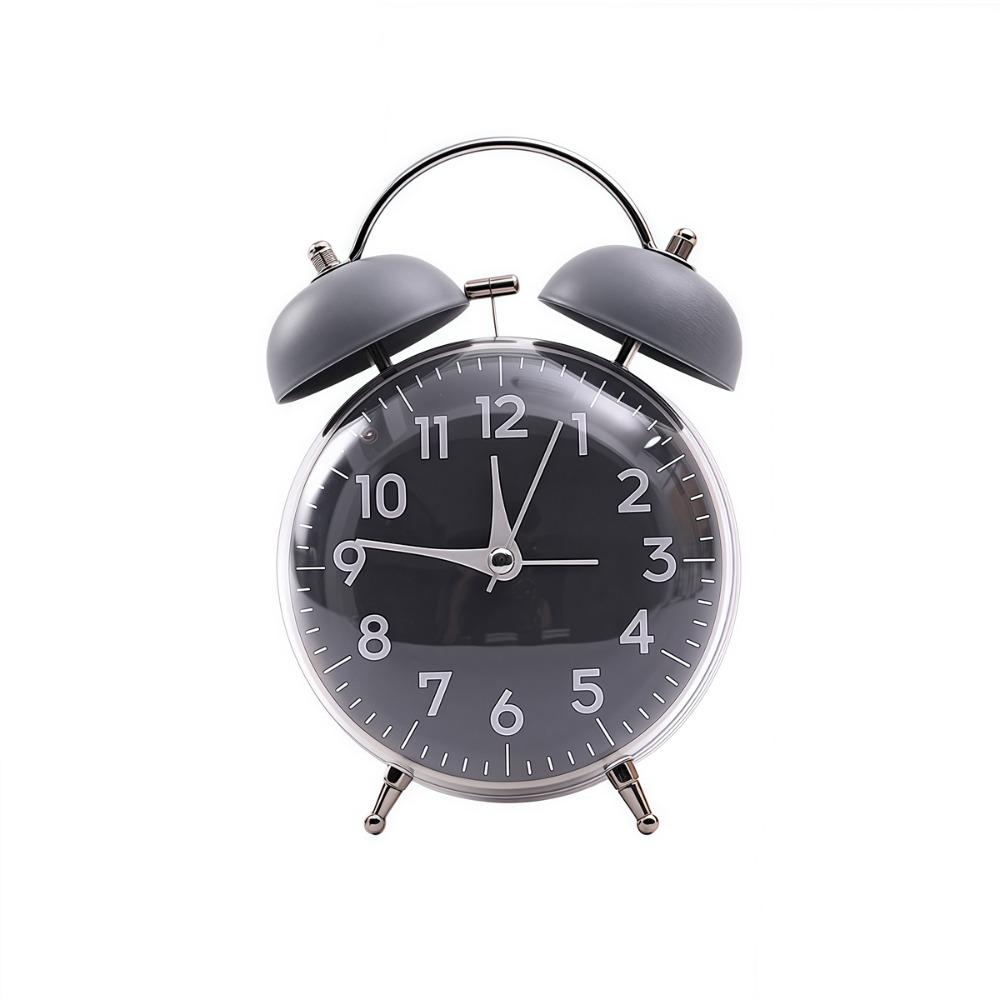 4 Inch Size Desk Alarm Clock Loud Alarm Bedside Wake-up Clock Mechanical Clock  Morning Routine