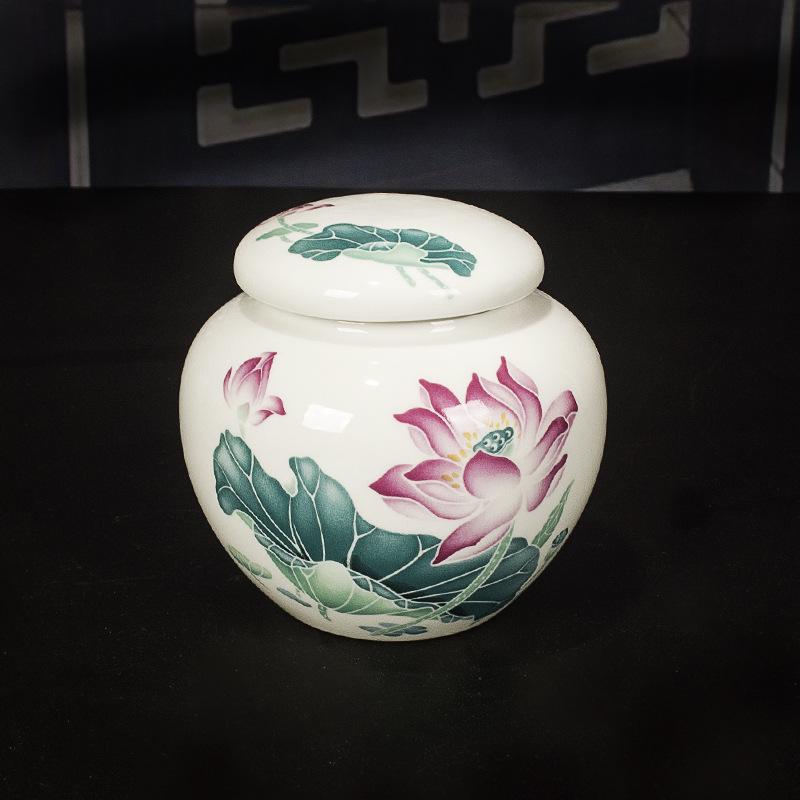 Герметичная сине-белая фарфоровая керамическая банка для меда с закручивающейся силиконовой крышкой