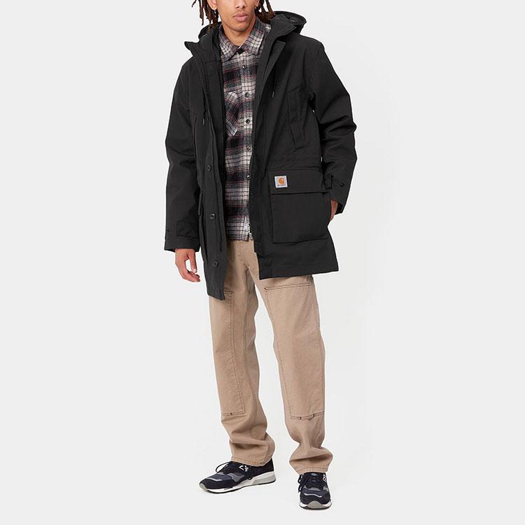 Carhartt WIP Parka Coats Men's Black Hooded Moderate I029455-26-XX