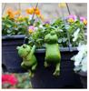 Cute Frog Statue Animal Statue Resin Pot Hanging Crafts Garden Sculpture Outdoor Statue Ornament Home Decor Flower