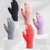 Winter Gloves Thermal Cold Resistance Plush Gloves Knitted Imitation Mink Fur Gloves with Half Finger Design for Autumn Winter Home Outdoor