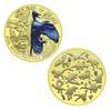 Austrian Dinosaur Gold Commemorative Coin, Dinosaur Commemorative Badge, Children's Gift, Including gift box, gift box packaging, gift box style