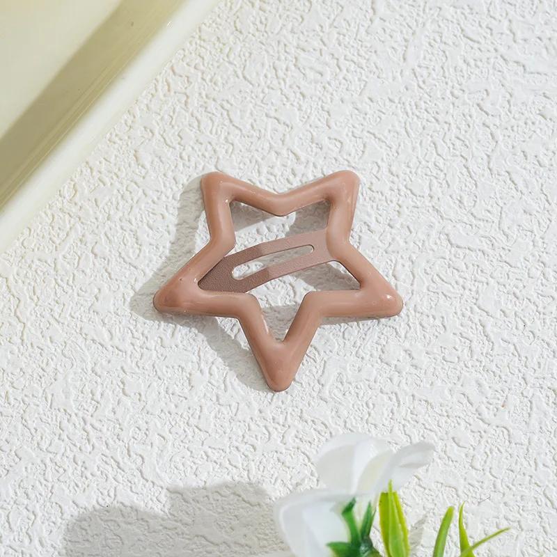 10 шт./набор Милые красочные заколки для волос в виде звезд для девочек, детей. Прекрасное украшение для волос, заколки, детские аксессуары для волос.