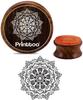Printtoo Wooden Rubber Stamp Mandala Scrap-booking Craft Textile Round Stamp-2