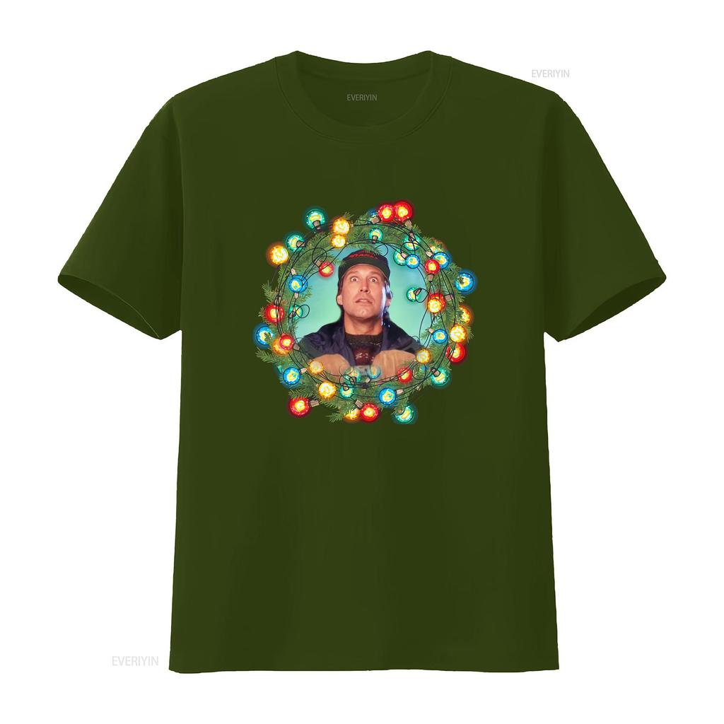 Christmas Lights Funny Holiday T Shirt Festive Xmas Clark Griswold Design S 5XL vintage Washed homme fashion