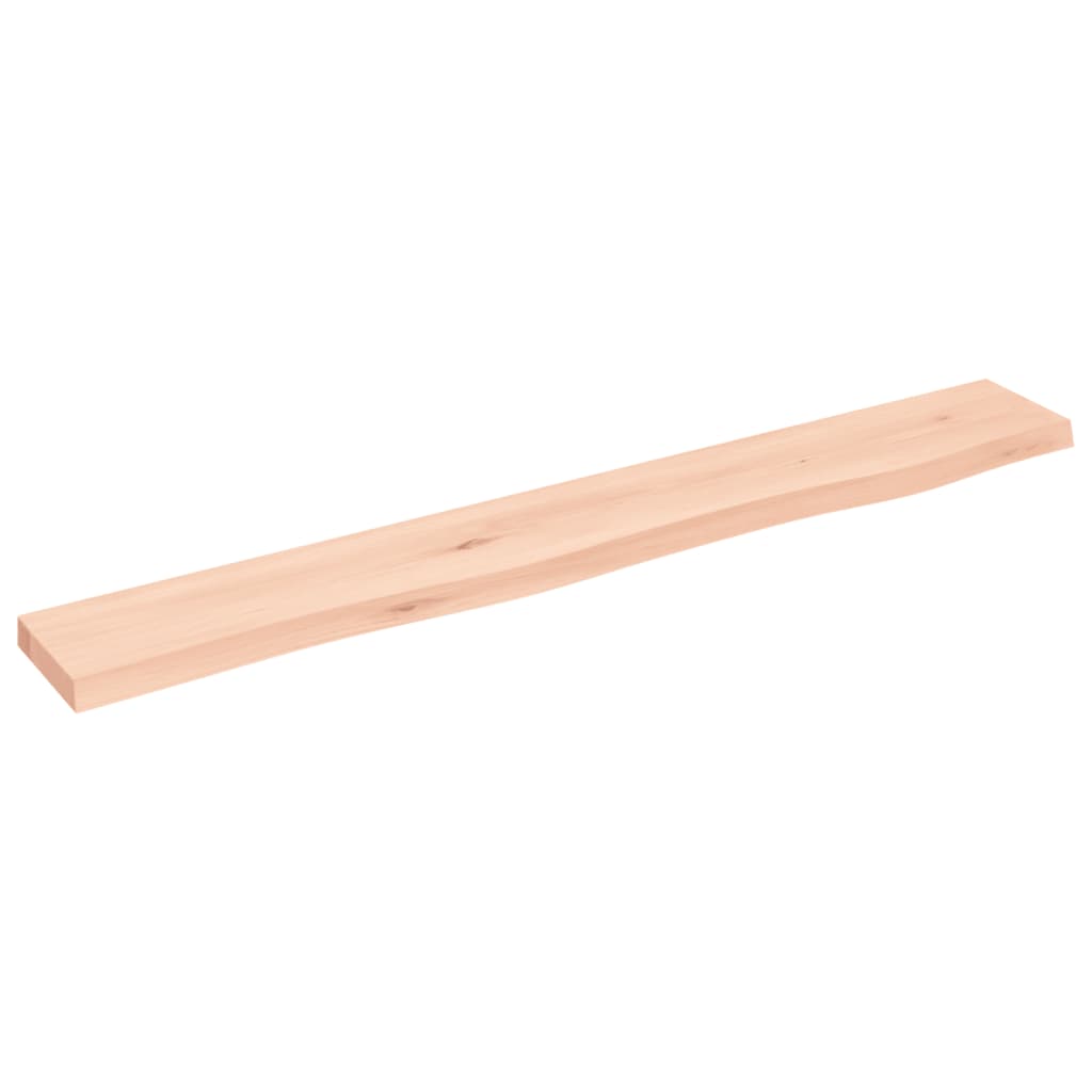 Wall Shelf 80x10x2 cm Solid Oak Wood Untreated