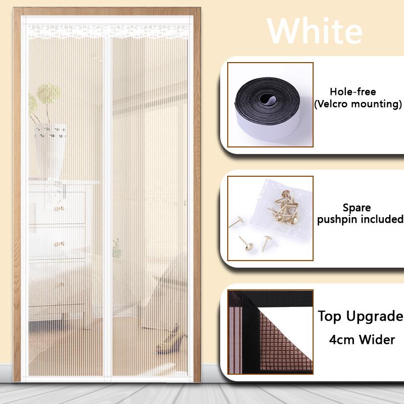 Летняя ромбовидная пряжа, противомоскитная домашняя дверная занавеска, анти-кошачья царапина, магнитная перфорация без всасывания, бесшумная дверная штора