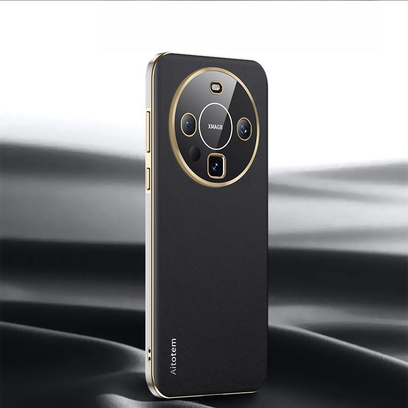 Huawei Mate60pro Phone Case Luxury Warner Parquet Business M60 All-inclusive Anti-drop Luxury Men's Leather Case