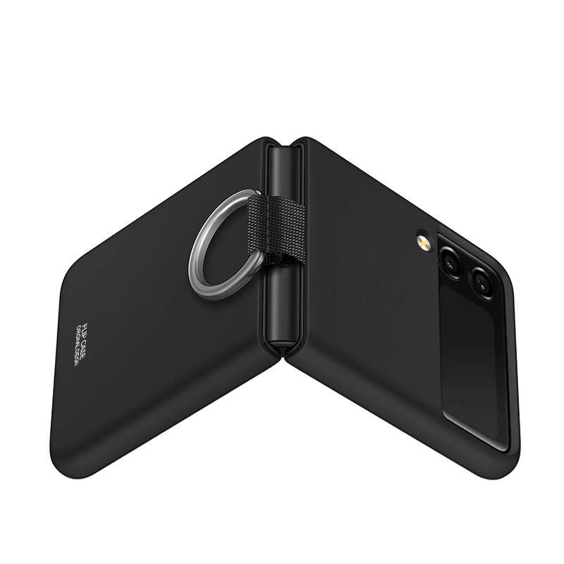 Модный чехол для телефона, удобный для кожи, для Samsung Galaxy Z Flip 4, ультратонкий противоударный ультратонкий чехол с кольцевой линзой и защитным чехлом для экрана