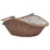 VidaXL Firewood Basket with Handle 60x44x55 Cm Willow