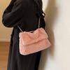 Fashion Women Shoulder Bag Furry Handbag Chain Underarm Bag Large Capacity Square Flap Messenger Bag Plush Totes ARI
