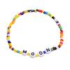 Bohemian Style Bracelets Colorful Bead Holiday Boho Decor Elastic String English Letters Beading Men Women Anklet Party