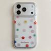 Korean ins style niche spring color flowers are suitable for Apple 17ProMax mobile phone case iphone15 new 16pro girl 17pro transparent fine flash