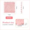 16 Pcs Plush Jigsaw Puzzle Mat Cute Soft and Fluffy Interlocking Rug EVA Foam Square Rug Children's Play Mat Bedroom Decor