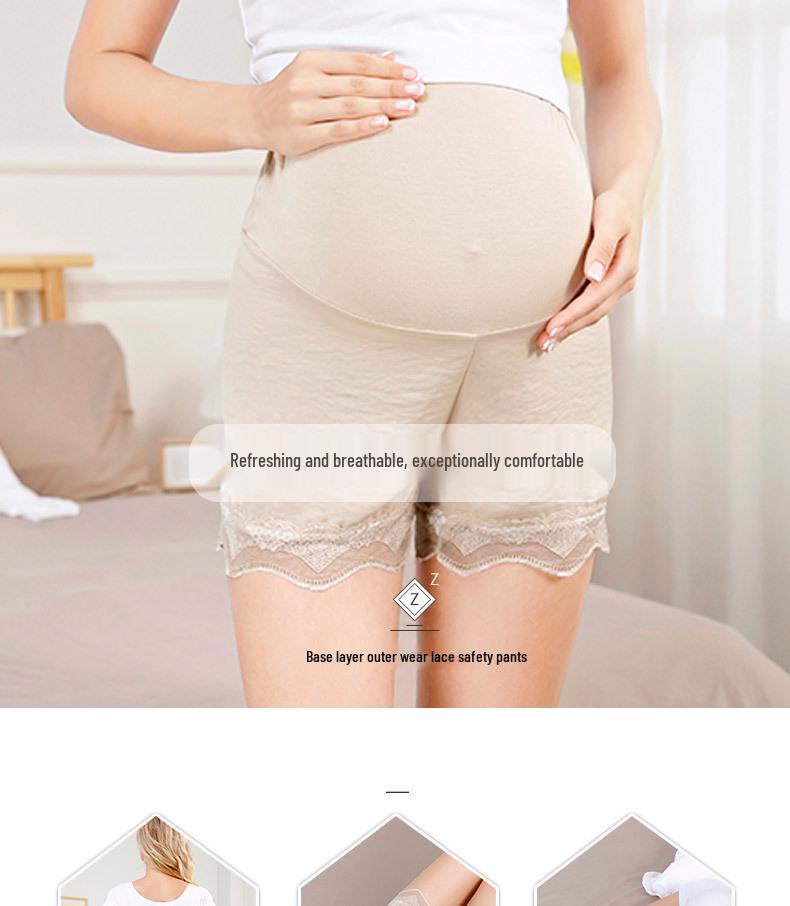 Summer Maternity Safety Leggings - Lightweight Anti-Exposure Pregnancy Shorts