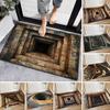 3D Hole Floor Rug Optical Illusion Floor Mat Realistic Bottomless Pit Doormat