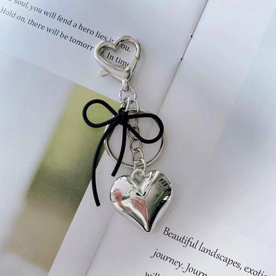 Ins Style Bow Bowknot Pearls Bag Подвеска Charm Heart Keychain Элегантный бисерный брелок Милый брелок для ключей Телефон Сумка для ключей Подвески
