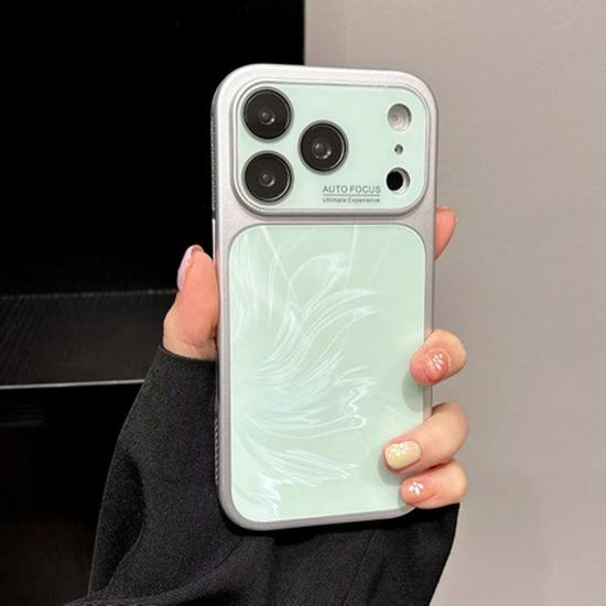 iPhone 16 Pro Max Frame Heat Dissipation Gauze CD Pattern Case - Drop Protection for Apple 15/14