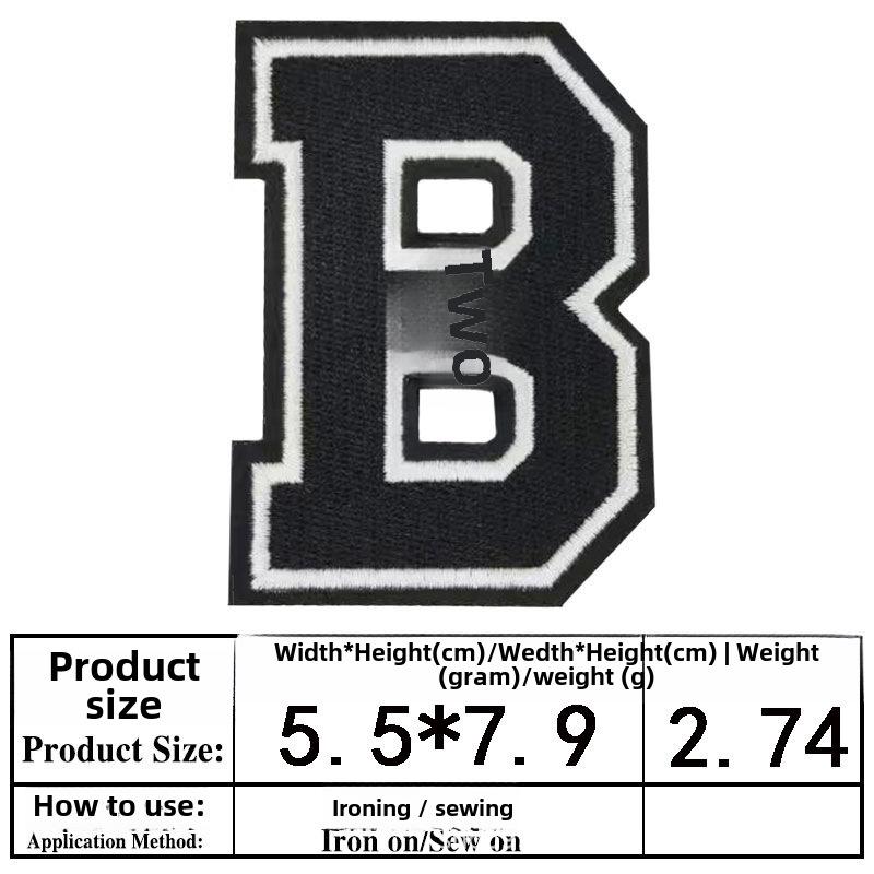 Вышитый алфавит и цифры нашивка на рукаве из джерси