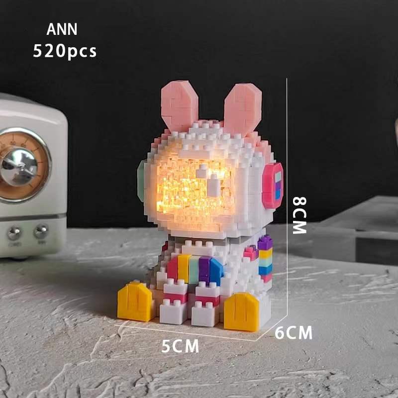 LELE Luminous Astronaut Building Blocks Valentine's Day Gift Bricks Toys for Kids