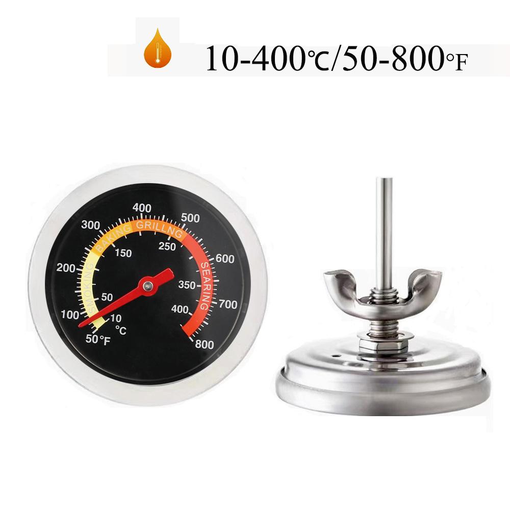Pizza Oven Thermometer for Kitchen Home Baking Household Cooking Temp Gauge Meter 0-400℃ BBQ Smoker Grill Thermometer Metal 4