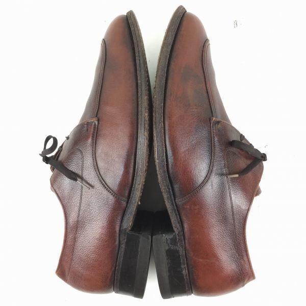 Винтажные деловые туфли FLORSHEIM 80-90-х годов, кожаные, с U-образным мысом, на подошве Goodyear Welt, коричневые, широкие 9.5 5E 27.5(ИСПОЛЬЗОВАЛ)
