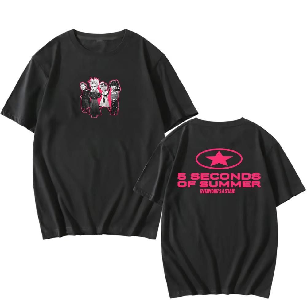 2026 Summer Oversized Tshirt Breathable Cotton Blend Y2k Star Letter Graphic Print Unisex Casual Streetwear Tshirt
