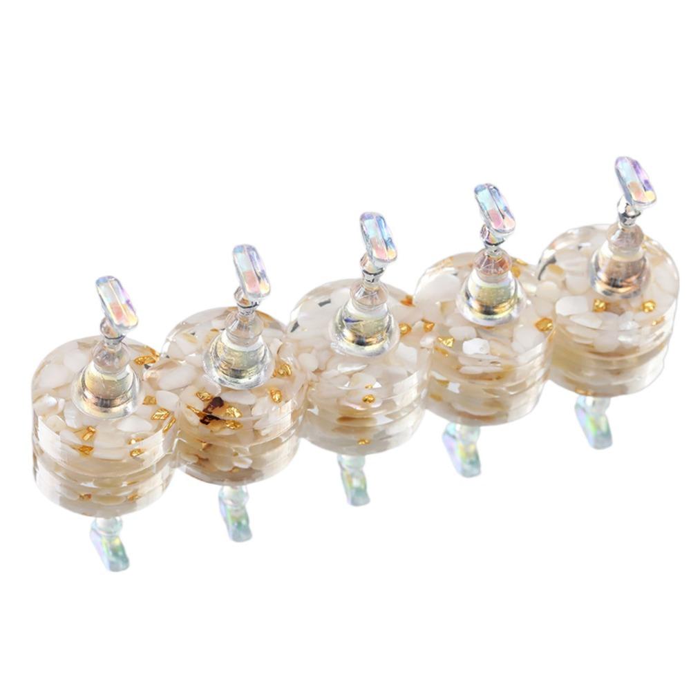 Многоразовая акриловая подставка для накладных ногтей Квадратное/Круглое основание Набор для демонстрации типсов для ногтей DIY Роспись