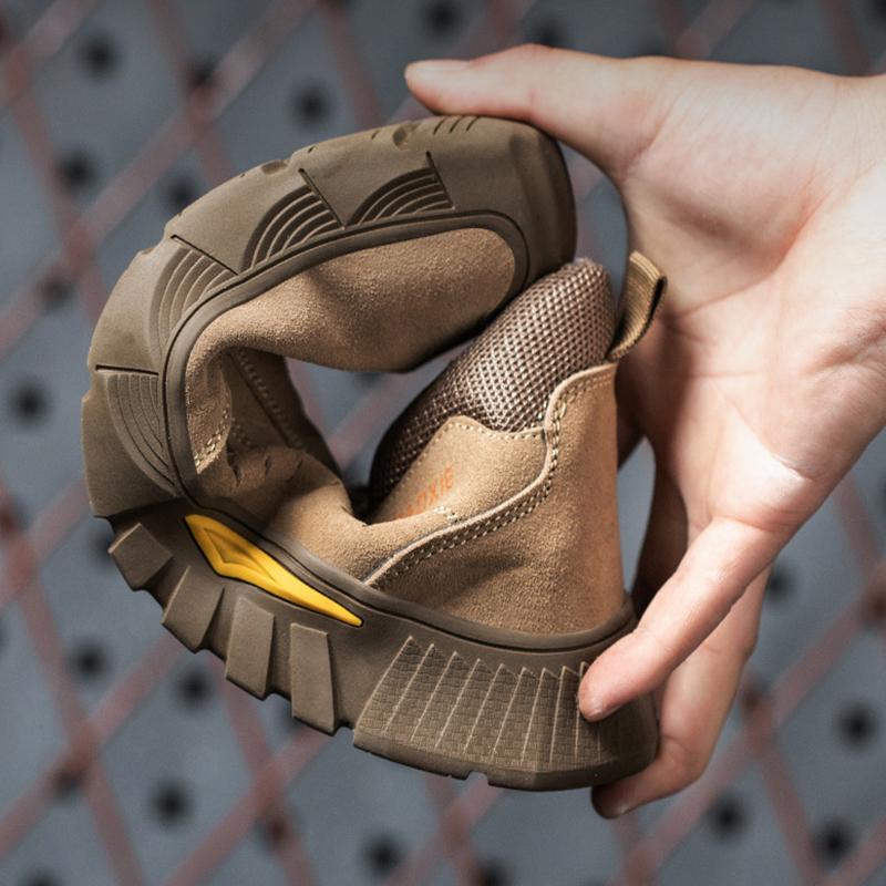 Мужская летняя защитная обувь Oulylan, легкая, с композитным подноском, противопрокольная, дышащая, износостойкая рабочая обувь