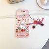 Hello Kitty My Melody Cherry Strawberry Clear Phone Case For iPhone 15 16 17 Pro Max INS Cute Large Window Shockproof Cover