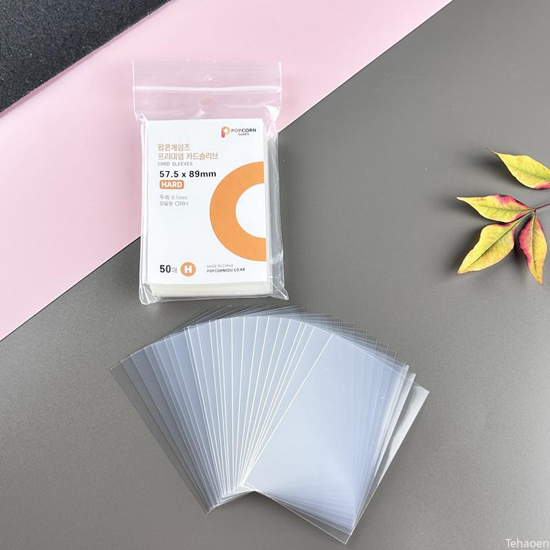 50 шт. конвертов для карточек из Кореи, прозрачные, бескислотные, без CPP, жесткие, 3-дюймовые, фотопленка, переплет, оригинальный держатель для фотокарточек, плоский держатель для карточек