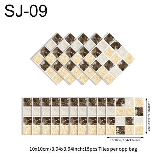 15шт 3D наклейка водонепроницаемая мозаика настенная анти-масло кухня ванная комната DIY декор