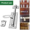 Stainless Steel Hardware Door Lock Barrel Bolt Latch Padlock Clasp Set of 4 Inch Lock Latch For Locking Door Window Panel Drawer Cupboard